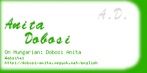 anita dobosi business card